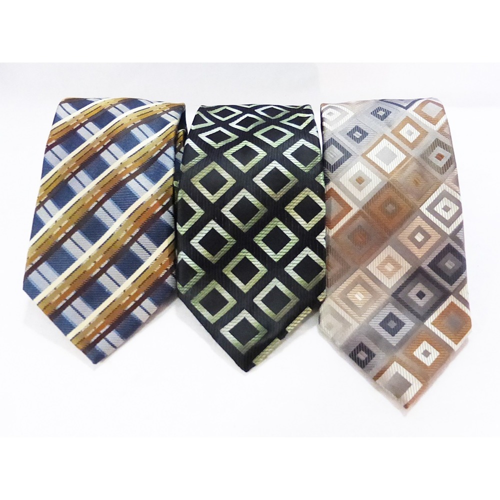 Alexander julian colours men neck tie work geometric Academia Career lot of 3